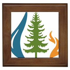 Forest Christmas Tree Spruce Framed Tiles by Desi8484