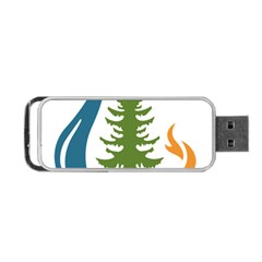 Forest Christmas Tree Spruce Portable Usb Flash (two Sides) by Desi8484