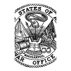 Seal Of U S  Department Of War, 1789-1947 Shower Curtain 48  X 72  (small)  by abbeyz71