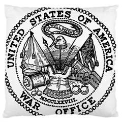 Seal Of U S  Department Of War, 1789-1947 Large Flano Cushion Case (one Side) by abbeyz71