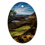 Landscape Quairaing Scotland Oval Ornament (Two Sides) Back