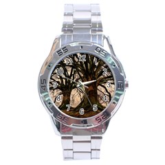 Ent Treant Trees Tree Bark Barks Stainless Steel Analogue Watch