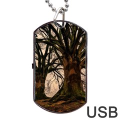 Ent Treant Trees Tree Bark Barks Dog Tag USB Flash (Two Sides)