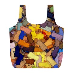 Texture Painting Plot Graffiti Full Print Recycle Bag (l) by Pakrebo