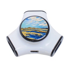 The Landscape Water Blue Painting 3-port Usb Hub