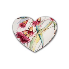 Plant Nature Flowers Foliage Rubber Coaster (Heart) 