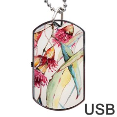 Plant Nature Flowers Foliage Dog Tag USB Flash (One Side)