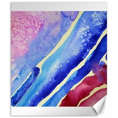 Painting Abstract Blue Pink Spots Canvas 20  X 24  by Pakrebo