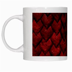 Red Dragon White Mugs by LalaChandra