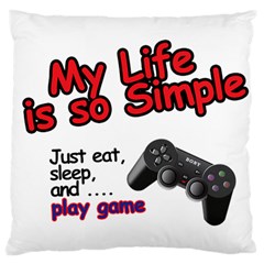 My Life Is Simple Large Flano Cushion Case (two Sides)