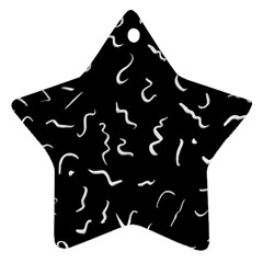 Scribbles Lines Drawing Picture Ornament (star) by Pakrebo