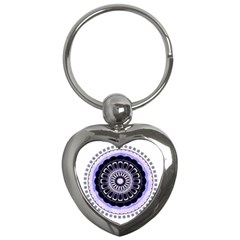 Design Circular Pattern Mandala Key Chains (heart)  by Pakrebo