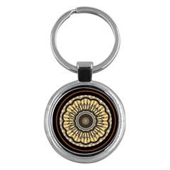 Mandala Pattern Round Ethnic Key Chains (round)  by Pakrebo