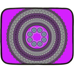 Round Pattern Ethnic Design Fleece Blanket (mini) by Pakrebo