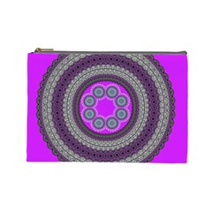 Round Pattern Ethnic Design Cosmetic Bag (large) by Pakrebo