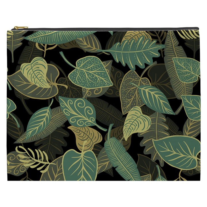 Autumn Fallen Leaves Dried Leaves Cosmetic Bag (XXXL)