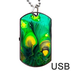 Art Abstract Artistically Painting Dog Tag Usb Flash (two Sides) by Pakrebo