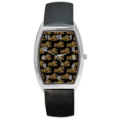 Dragon Motif Print Pattern Barrel Style Metal Watch by dflcprintsclothing