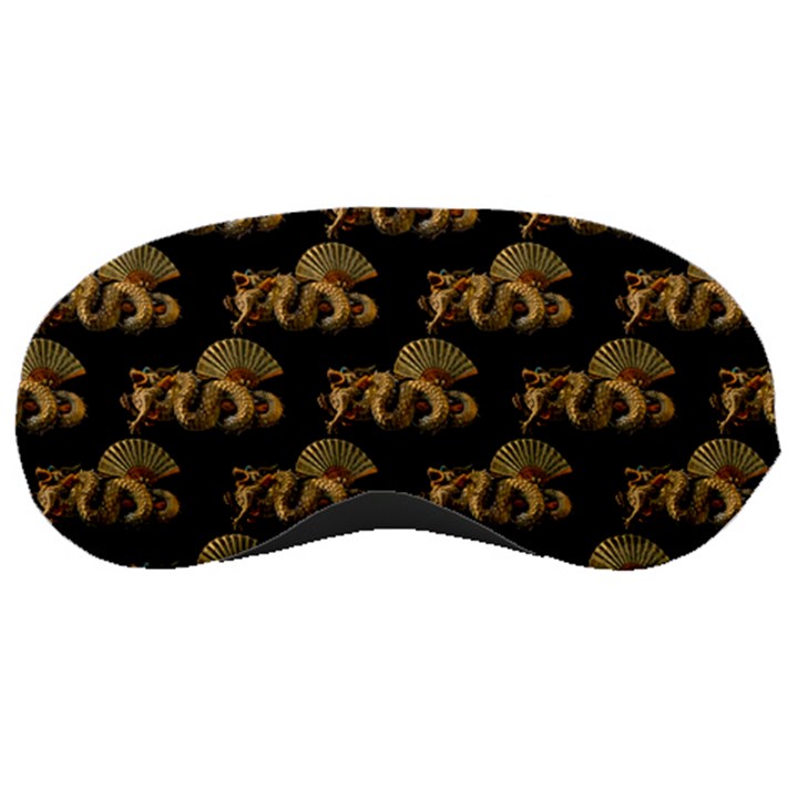 Dragon Motif Print Pattern Sleeping Masks