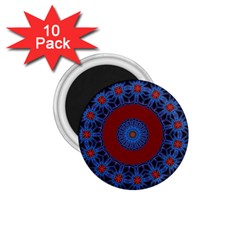 Mandala Pattern Round Ethnic 1.75  Magnets (10 pack) 