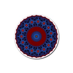 Mandala Pattern Round Ethnic Rubber Coaster (Round) 