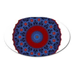 Mandala Pattern Round Ethnic Oval Magnet