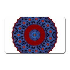 Mandala Pattern Round Ethnic Magnet (Rectangular)