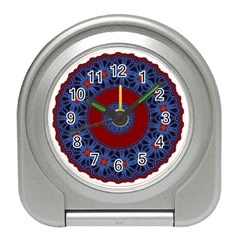 Mandala Pattern Round Ethnic Travel Alarm Clock