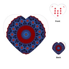 Mandala Pattern Round Ethnic Playing Cards (Heart)