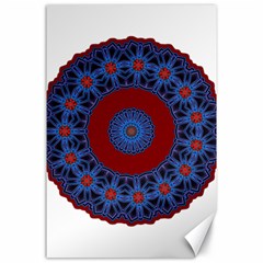 Mandala Pattern Round Ethnic Canvas 24  x 36 