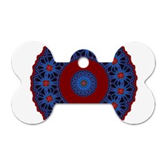 Mandala Pattern Round Ethnic Dog Tag Bone (One Side)