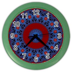 Mandala Pattern Round Ethnic Color Wall Clock by Pakrebo