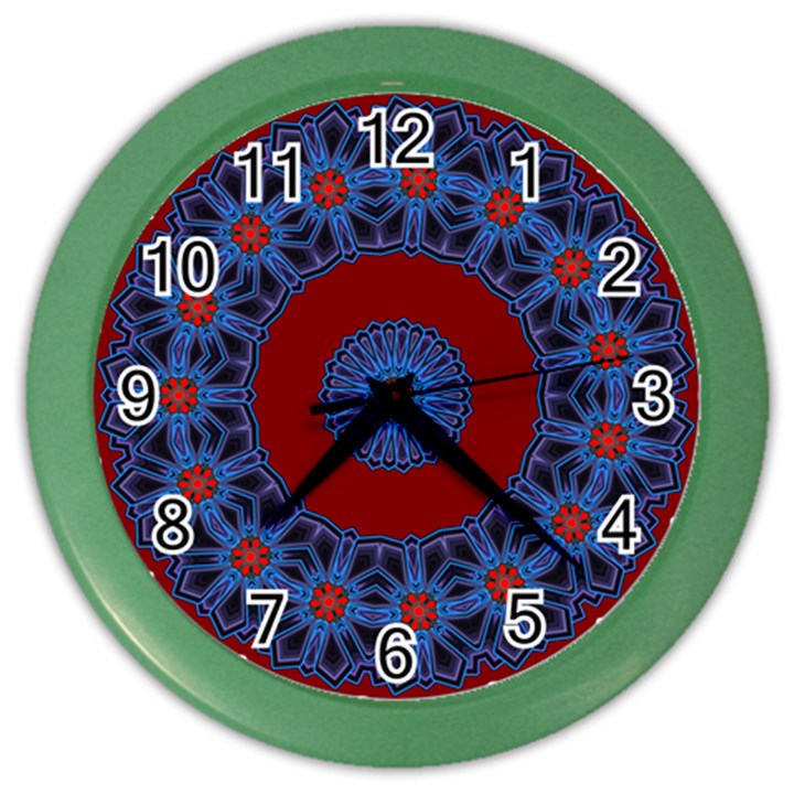 Mandala Pattern Round Ethnic Color Wall Clock