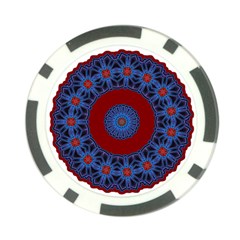 Mandala Pattern Round Ethnic Poker Chip Card Guard