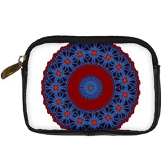 Mandala Pattern Round Ethnic Digital Camera Leather Case