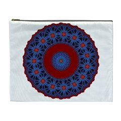 Mandala Pattern Round Ethnic Cosmetic Bag (XL)