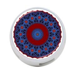 Mandala Pattern Round Ethnic 4-Port USB Hub (Two Sides)