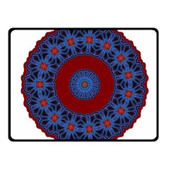 Mandala Pattern Round Ethnic Fleece Blanket (Small)