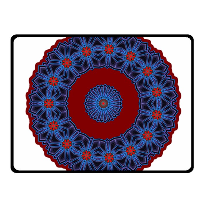 Mandala Pattern Round Ethnic Fleece Blanket (Small)