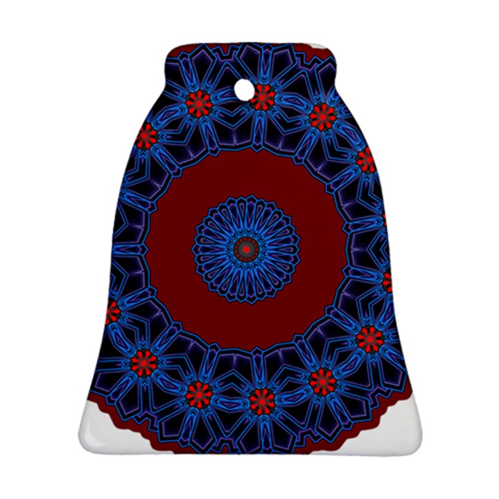 Mandala Pattern Round Ethnic Bell Ornament (Two Sides)
