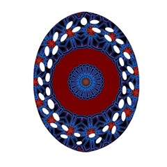 Mandala Pattern Round Ethnic Ornament (Oval Filigree)