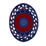 Mandala Pattern Round Ethnic Oval Filigree Ornament (Two Sides) Front