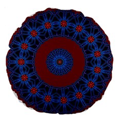Mandala Pattern Round Ethnic Large 18  Premium Round Cushions