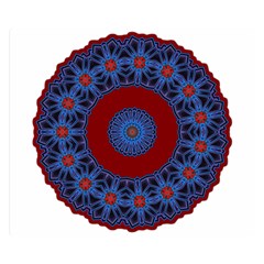 Mandala Pattern Round Ethnic Double Sided Flano Blanket (Small) 