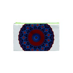 Mandala Pattern Round Ethnic Cosmetic Bag (XS)