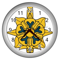 U S  Army Military Intelligence Corps Branch Insignia Wall Clock (silver) by abbeyz71