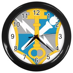 U S  Army Intelligence And Security Command Shoulder Sleeve Insignia Wall Clock (black) by abbeyz71