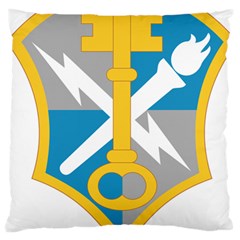 U S  Army Intelligence And Security Command Shoulder Sleeve Insignia Large Cushion Case (one Side) by abbeyz71