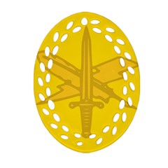 U S  Army Public Affairs Branch Insignia Oval Filigree Ornament (two Sides) by abbeyz71