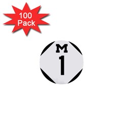 Michigan Highway M-1 1  Mini Buttons (100 Pack)  by abbeyz71